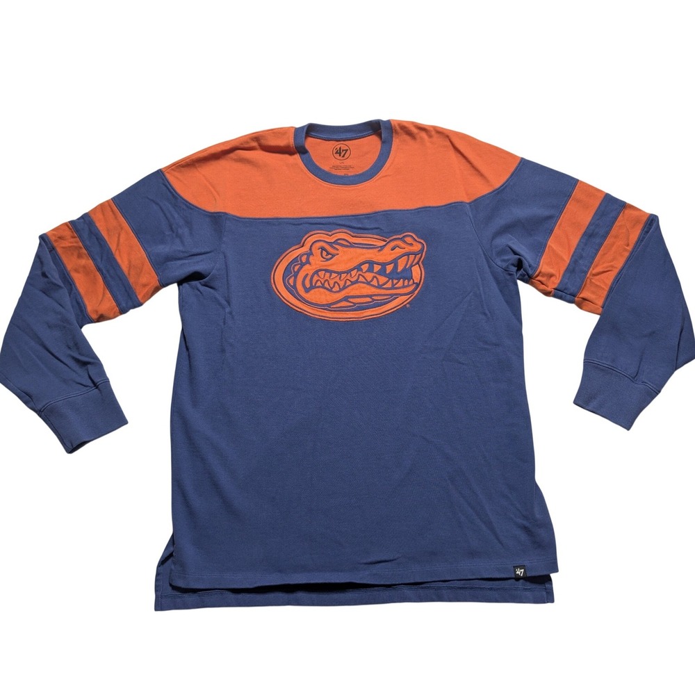 Florida Gators UF x 47 Brand Men Large Long Sleeve Embroidered Logo Shirt